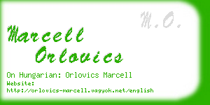 marcell orlovics business card